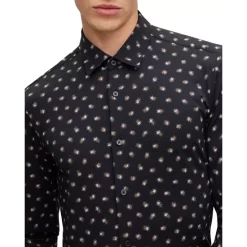 Buy 🔔 BOSS Roan Printed Slim Fit 👚 Shirt Medium Beige 🧨 -Hugo Boss Shop unnamed file 228