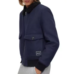 Cheapest 🔥 HUGO Bavi Aviator Jacket Dark Blue 👏 -Hugo Boss Shop unnamed file 23