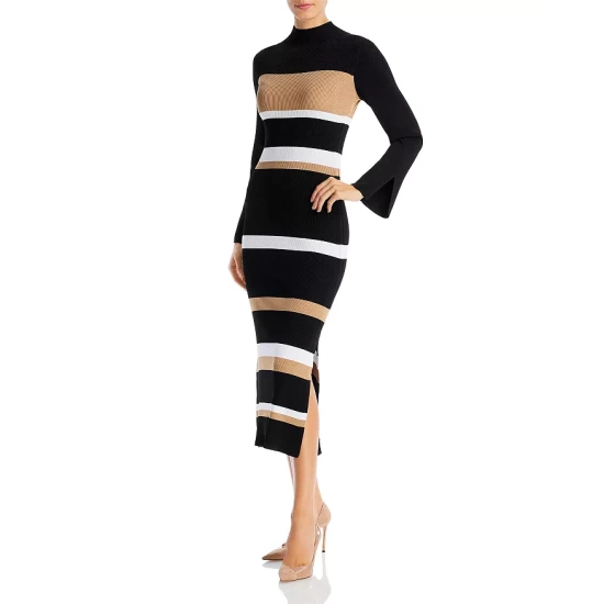 Promo ๐ฅฐ BOSS Filaronica Striped Ribbed Knit ๐ Dress Black ๐ 3 Promo ๐ฅฐ BOSS Filaronica Striped Ribbed Knit ๐ Dress Black ๐