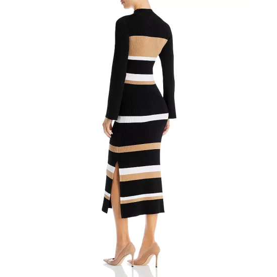 Promo ๐ฅฐ BOSS Filaronica Striped Ribbed Knit ๐ Dress Black ๐ 4 Promo ๐ฅฐ BOSS Filaronica Striped Ribbed Knit ๐ Dress Black ๐ - Image 2