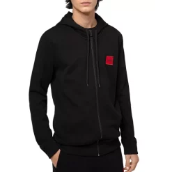 Deals 🤩 HUGO Daple French Terry Zip Front Hoodie Dark Blue 🤩