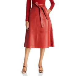 Hugo Boss Shop 8 Best deal π BOSS Seresia Leather Midi π Skirt Medium Brown βοΈ