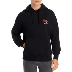 Best Sale 😀 HUGO Dothy Embroidered Pullover Hoodie Black ⌛