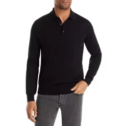 Hot Sale 😍 BOSS Lancione Long Sleeve Polo 👚 Shirt Dark Blue ⭐