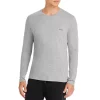 Best deal 🛒 BOSS Mix & Match Cotton Blend Embroidered Logo Long Sleeve Tee Medium Gray ✔️ -Hugo Boss Shop unnamed file 262