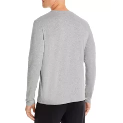 Best deal 🛒 BOSS Mix & Match Cotton Blend Embroidered Logo Long Sleeve Tee Medium Gray ✔️ -Hugo Boss Shop unnamed file 263