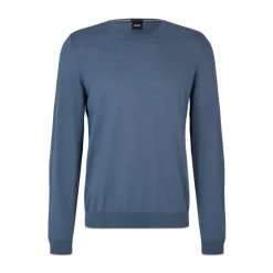 Hot Sale 🛒 BOSS Leno-P Slim Fit Wool Crewneck Sweater Bering Sea 🌟 -Hugo Boss Shop unnamed file 271