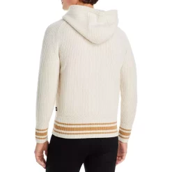 Budget 👏 BOSS Lampione Hooded Sweater Open White 🔥 -Hugo Boss Shop unnamed file 283