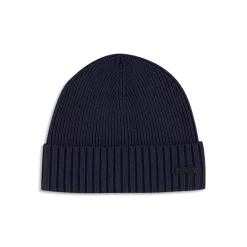 Wholesale 👏 BOSS Hugo Boss Wool Knit Beanie Dark Blue ⌛
