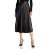 Coupon 🥰 BOSS Vaplita Pleated Faux Leather Midi 👗 Skirt Black 👍 -Hugo Boss Shop unnamed file 290