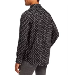 Flash Sale 🧨 HUGO Emero Geometric Print Relaxed Fit 👚 Shirt Dark Gray 🤩 -Hugo Boss Shop unnamed file 339