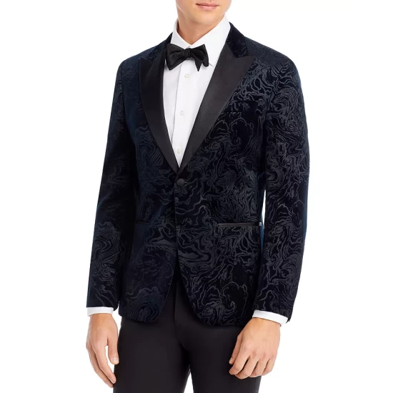 Best Pirce ๐ BOSS Hutson Navy Velvet Swirl Print Slim Fit Dinner Jacket Dark Blue ๐ 3 Best Pirce ๐ BOSS Hutson Navy Velvet Swirl Print Slim Fit Dinner Jacket Dark Blue ๐