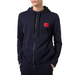 Deals 🤩 HUGO Daple French Terry Zip Front Hoodie Dark Blue 🤩 -Hugo Boss Shop unnamed file 4