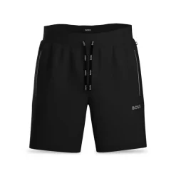 Budget 😀 BOSS Mix & Match Cotton Stretch Logo Print Drawstring Shorts Medium Gray 😉