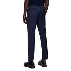 Discount ❤️ BOSS H-Huge Tonal Windowpane Peak Lapel Slim Fit Suit Dark Blue 🤩 -Hugo Boss Shop unnamed file 430