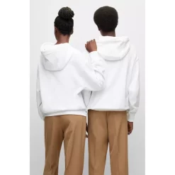 Top 10 🥰 BOSS Econy2 Relaxed Fit Logo Hoodie White 🎁 -Hugo Boss Shop unnamed file 44