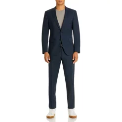 Coupon ๐ฏ BOSS H-Huge Green Crosshatch Solid Slim Fit Suit ๐ฅฐ