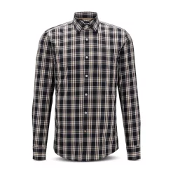 New 💯 BOSS Hal Kent Check Regular Fit Button Down 👚 Shirt Medium Beige 💯 -Hugo Boss Shop unnamed file 457