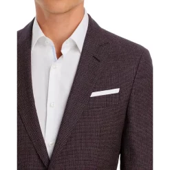 Budget 💯 BOSS Hutson Slim Fit Blazer Burgundy 👍 -Hugo Boss Shop unnamed file 462