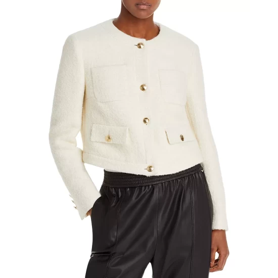 Cheap ⭐ BOSS Janoa Bouclé Jacket Soft Cream ✨ 5 Cheap ⭐ BOSS Janoa Bouclé Jacket Soft Cream ✨ - Image 3