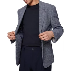 Promo 😍 BOSS Janson Micro Boucle Regular Fit Sport 🧥 Coat Blue 🎁 -Hugo Boss Shop unnamed file 483