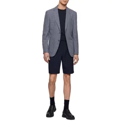 Promo 😍 BOSS Janson Micro Boucle Regular Fit Sport 🧥 Coat Blue 🎁 -Hugo Boss Shop unnamed file 484