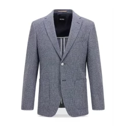Promo 😍 BOSS Janson Micro Boucle Regular Fit Sport 🧥 Coat Blue 🎁 -Hugo Boss Shop unnamed file 485