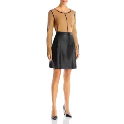 Cheap 🎁 BOSS Valega Faux Leather A Line 👗 Skirt Black 🔔 -Hugo Boss Shop unnamed file 495