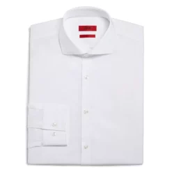 Buy 🔔 HUGO Jason Slim Fit Long Sleeve Cotton 👗 Dress 👕 Shirt Lavender 🎉