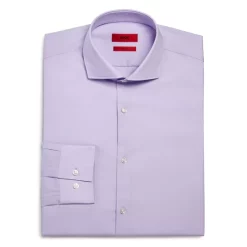 Buy 🔔 HUGO Jason Slim Fit Long Sleeve Cotton 👗 Dress 👕 Shirt Lavender 🎉 -Hugo Boss Shop unnamed file 504