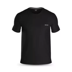 Brand new ⭐ BOSS Mix & Match Cotton Blend Embroidered Logo Graphic Tee Black 😀