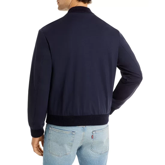 Coupon 💯 BOSS Performance Jersey Slim Fit Bomber Jacket" Navy 😍 5 Coupon 💯 BOSS Performance Jersey Slim Fit Bomber Jacket" Navy 😍 - Image 3