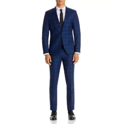 Cheapest 🤩 HUGO Blue Plaid Extra Slim Fit Suit Separates 😍