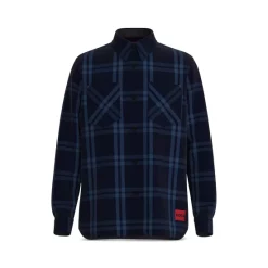 Cheap ⌛ HUGO Emeni Glen Plaid Overshirt Dark Blue 🥰