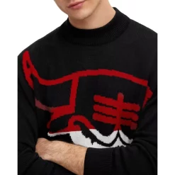 Buy 👏 BOSS Relaxed Fit Chicago Bulls 🏀 Basketball Sweater Black 🥰 -Hugo Boss Shop unnamed file 527