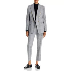 Top 10 🎁 BOSS Tocane Plaid Straight Ankle Pants Open Blue 🔥 -Hugo Boss Shop unnamed file 532