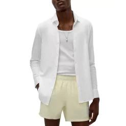 Promo ✔️ HUGO Kenno Slim Fit 👗 Dress 👚 Shirt Open White 🥰