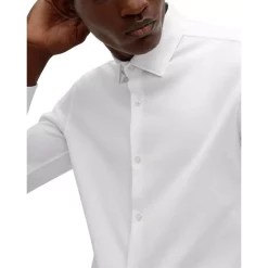 Promo ✔️ HUGO Kenno Slim Fit 👗 Dress 👚 Shirt Open White 🥰 -Hugo Boss Shop unnamed file 543