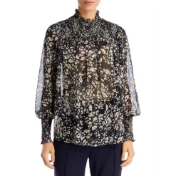 Cheap ⌛ BOSS Inada Stand Collar Blouse Black Fantasy 🤩 -Hugo Boss Shop unnamed file 564