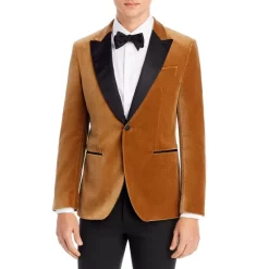 Best Pirce 🤩 BOSS Hutson Velvet Slim Fit Dinner Jacket Brown 👍