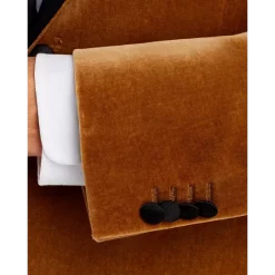 Best Pirce 🤩 BOSS Hutson Velvet Slim Fit Dinner Jacket Brown 👍 -Hugo Boss Shop unnamed file 573