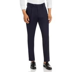 Wholesale ❤️ BOSS Perin Pleated Relaxed Fit Pants Dark Blue 🔥