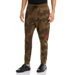 Best Pirce 👏 HUGO Dromwell Cotton Camouflage Regular Fit Cargo Joggers 🎁