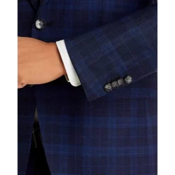 Discount ✔️ BOSS H-HUGE Plaid Slim Fit Suit Blue 🔔 -Hugo Boss Shop unnamed file 633
