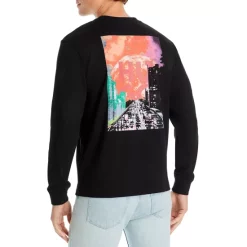 Budget 🥰 HUGO Doonshine Long Sleeve Graphic Tee Black 😍 -Hugo Boss Shop unnamed file 635