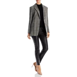 Deals 👏 BOSS Jenelli Notch Collar Blazer Grey Plaid ❤️ -Hugo Boss Shop unnamed file 659