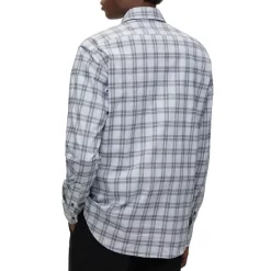 Hot Sale ✔️ BOSS Cotton Blend Glen Check Sharp Fit 👗 Dress 👕 Shirt Green 👏 -Hugo Boss Shop unnamed file 676