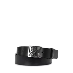 New ๐ BOSS Hugo Boss Men's HU-GO_Sz35 Leather Belt Navy ๐