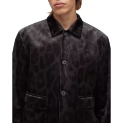 Brand new 🌟 HUGO Hayson Leopard Print Jacket Black 👏 -Hugo Boss Shop unnamed file 767