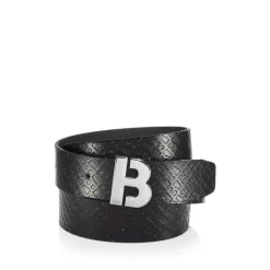 Cheapest 👏 BOSS Hugo Boss Men's Textured Leather Logo Belt Black ✨